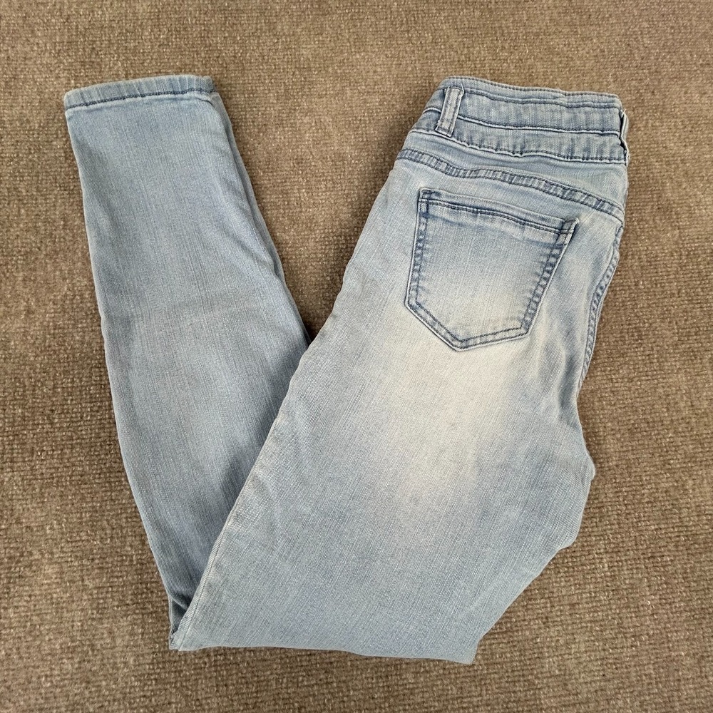 Blue Spice Jeans Women 5 Cotton Stretch Denim Light Wash Leg High Waist Mid Rise